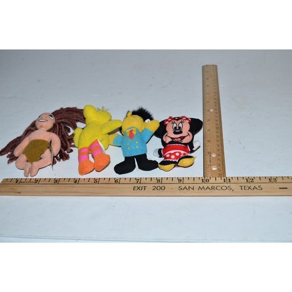 Vtg Kelloggs Sesame Street Mini Beans Guy Smiley Big Bird + Tarzan Minnie Mouse - Picture 3 of 4